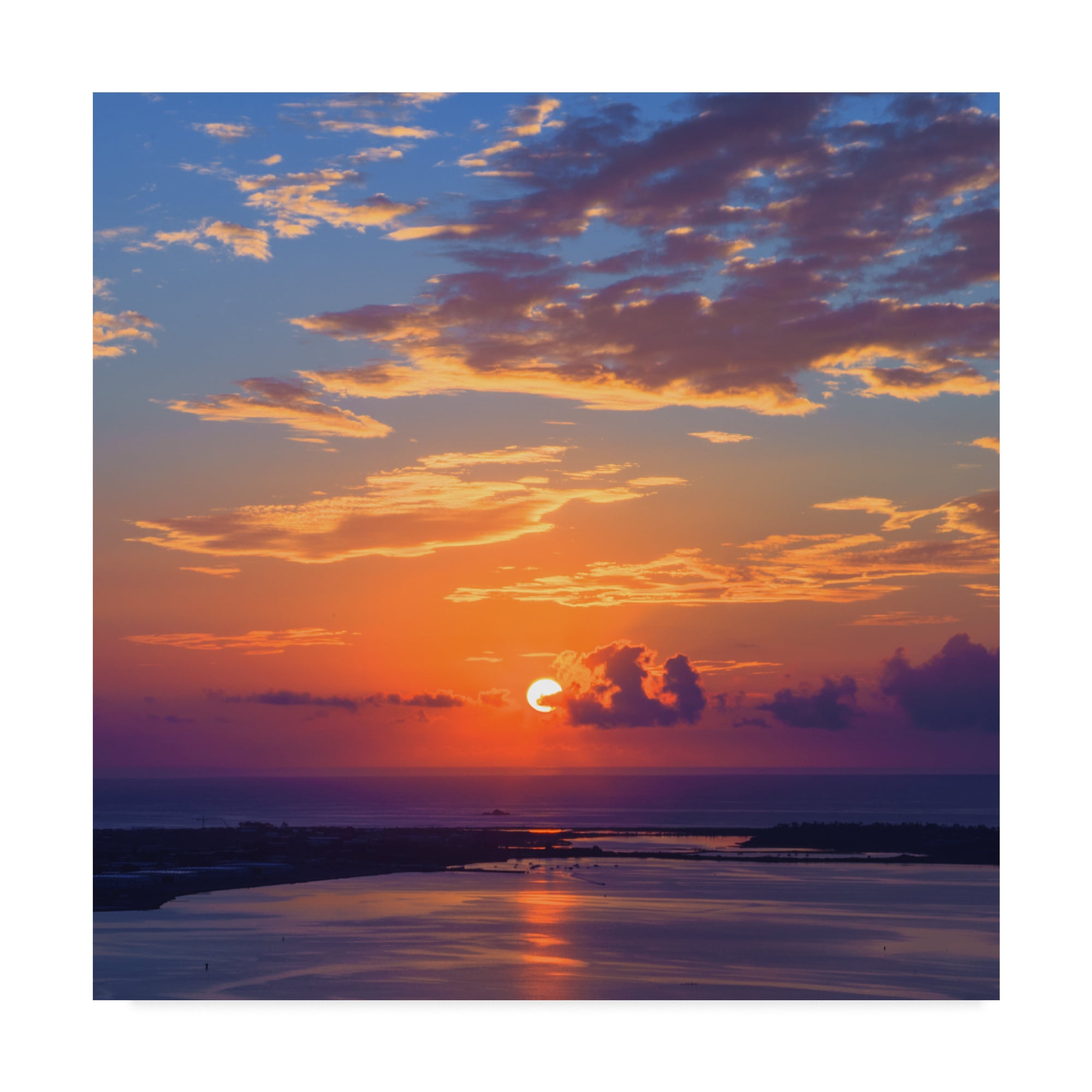 Trademark Fine Art 'Purple Sunset Orange' Canvas Art by Jason Matias