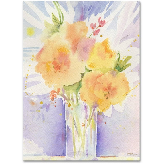 Trademark Fine Art "Purple Vase Reflection" Canvas Art by Sheila Golden