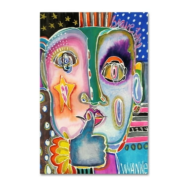 Trademark Fine Art 'Put Your Brave Face On' Canvas Art by Wyanne