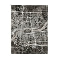 thumbnail image 1 of Trademark Fine Art 'Quad Cities Street Map Black' Canvas Art by Michael Tompsett, 1 of 4