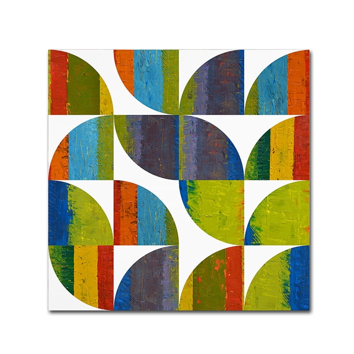Michelle Calkins 'Quarter Rounds 1.0' Canvas Wall Art 14 x 14