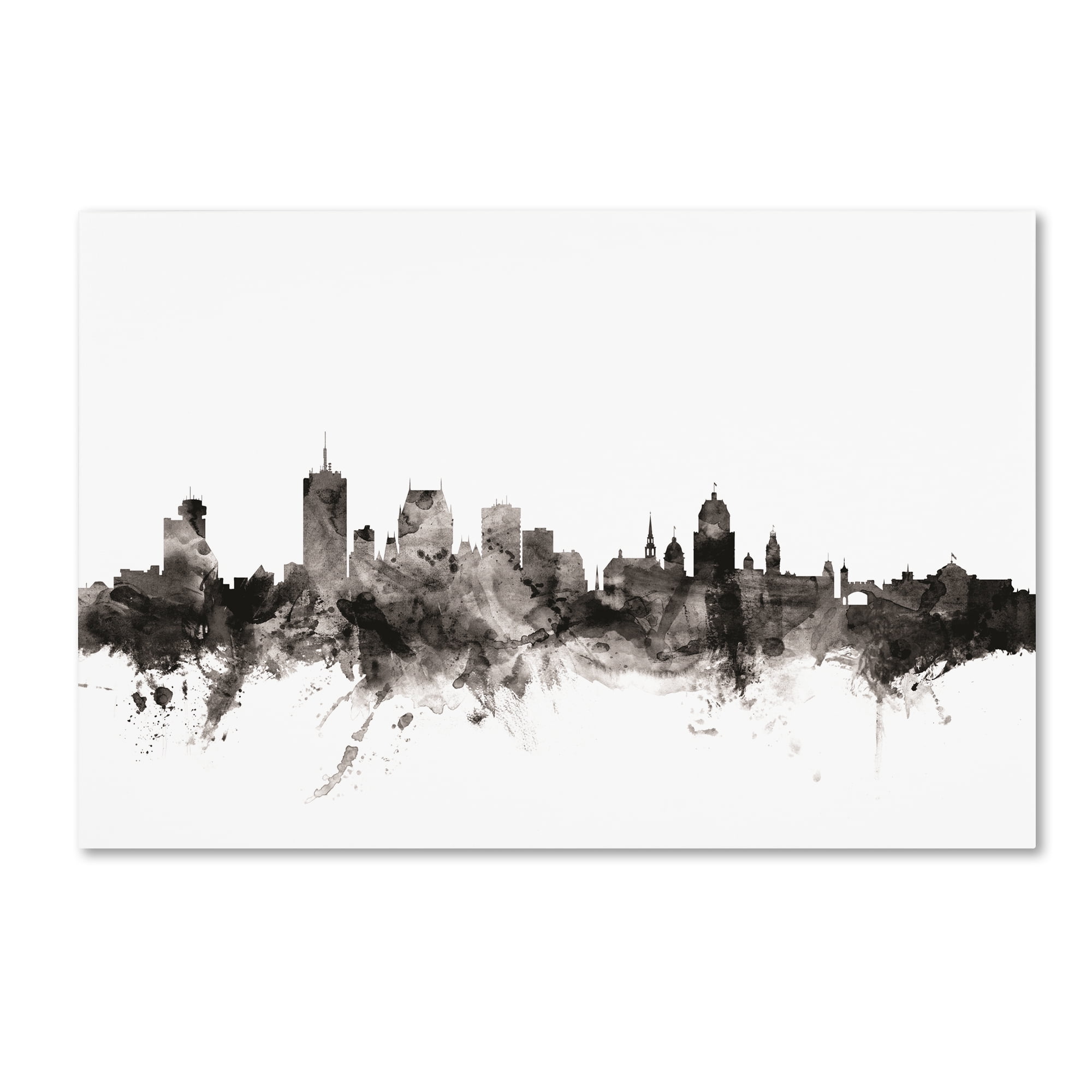 Trademark Fine Art 'Quebec Canada Skyline' Canvas Art by Michael Tompsett