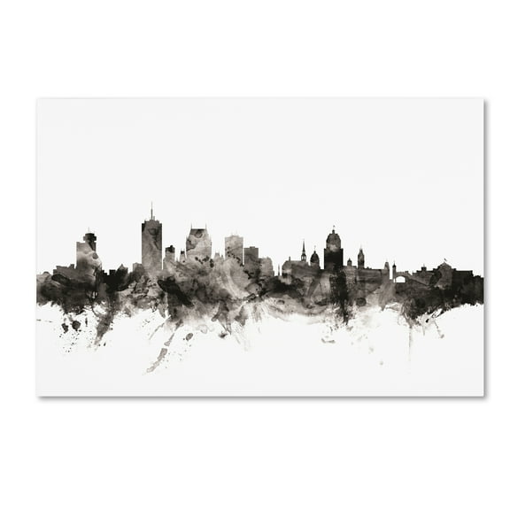 Trademark Fine Art 'Quebec Canada Skyline' Canvas Art by Michael Tompsett