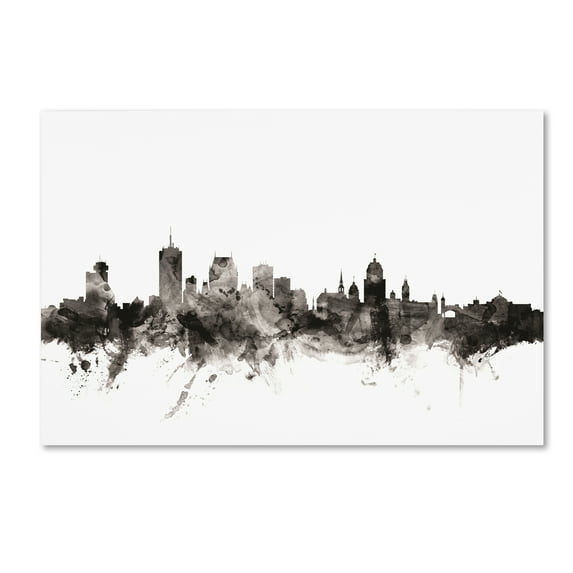 Trademark Fine Art 'Quebec Canada Skyline' Canvas Art by Michael Tompsett