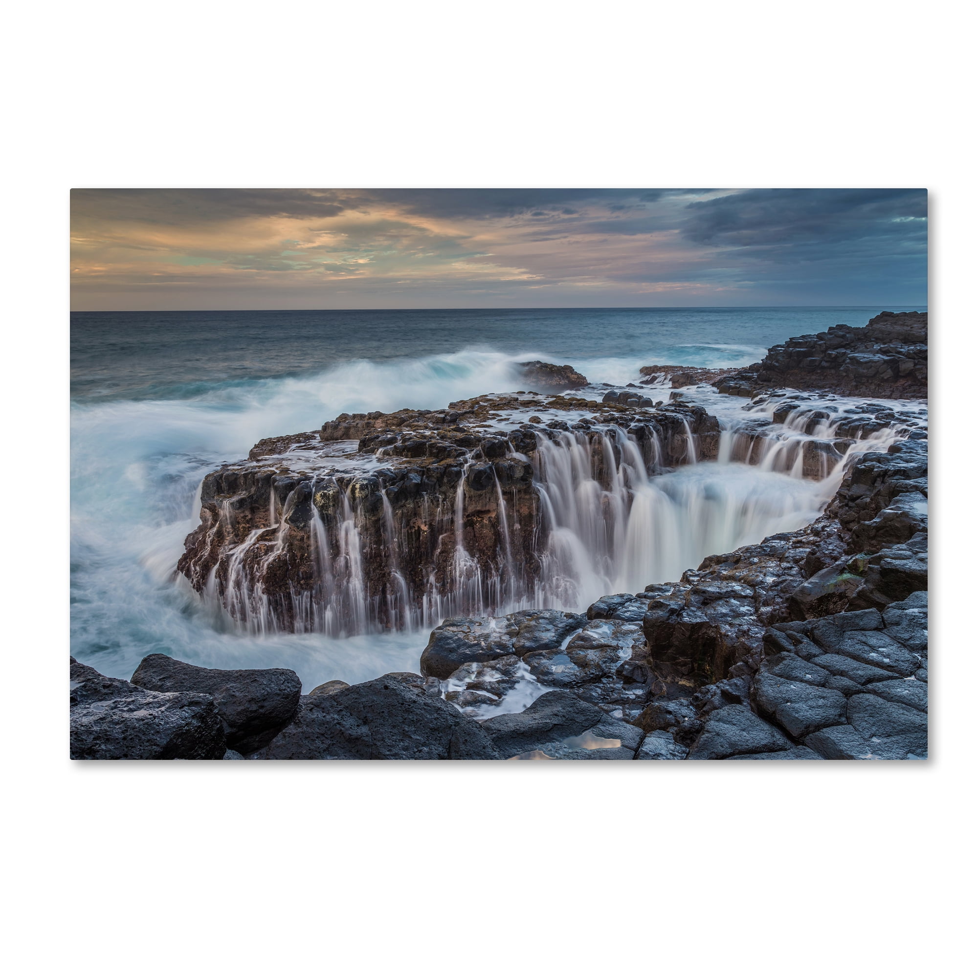 Trademark Fine Art 'Queen's Bath Kauai' Canvas Art by Pierre Leclerc