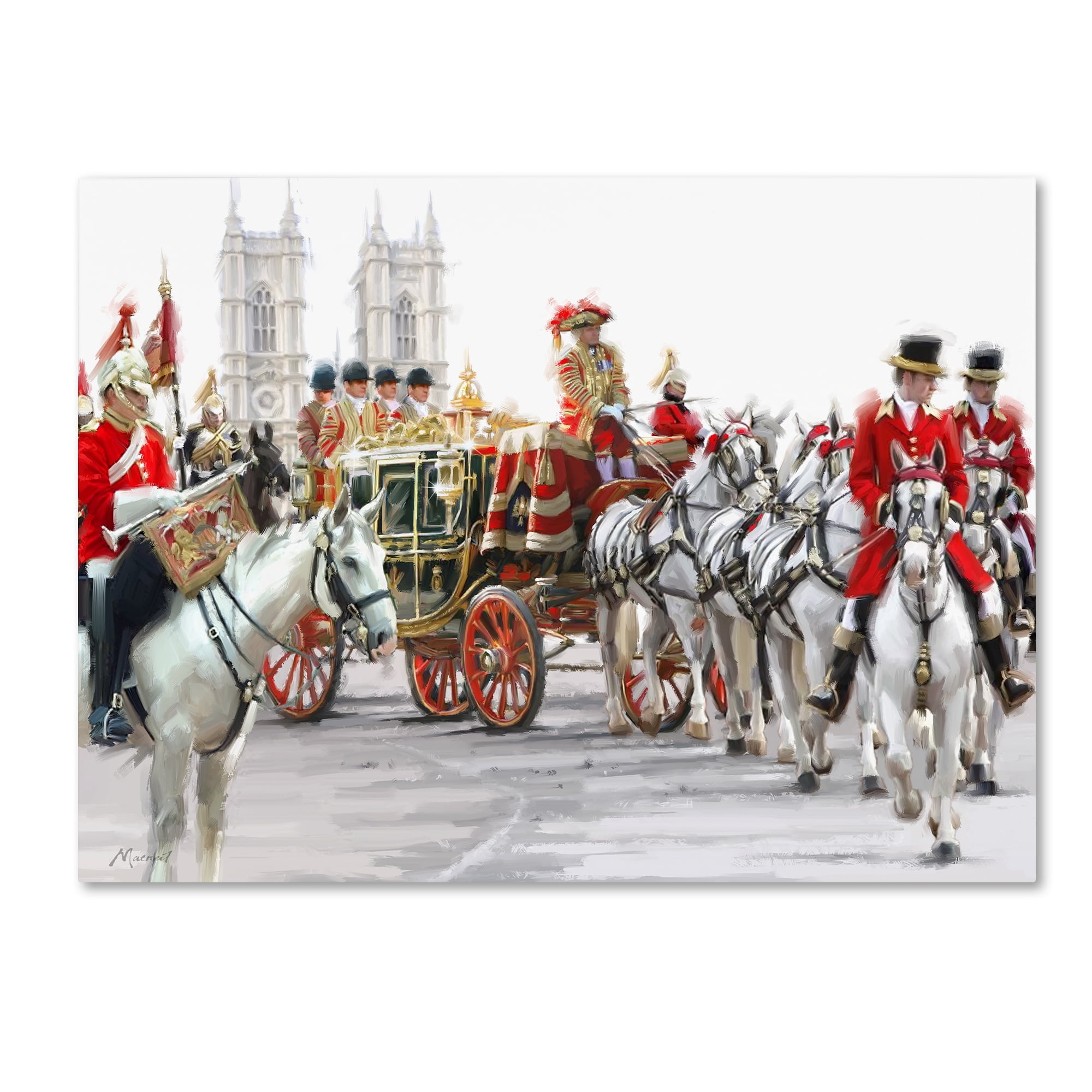Trademark Fine Art 'Queens Carriage' Canvas Art by The Macneil Studio