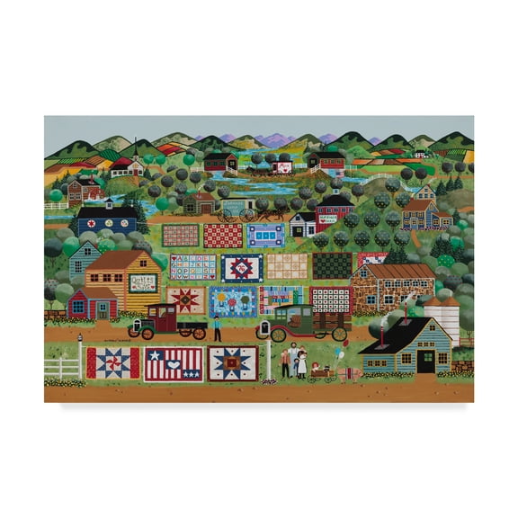 Trademark Fine Art 'Quilts For Sale' Canvas Art by Anthony Kleem