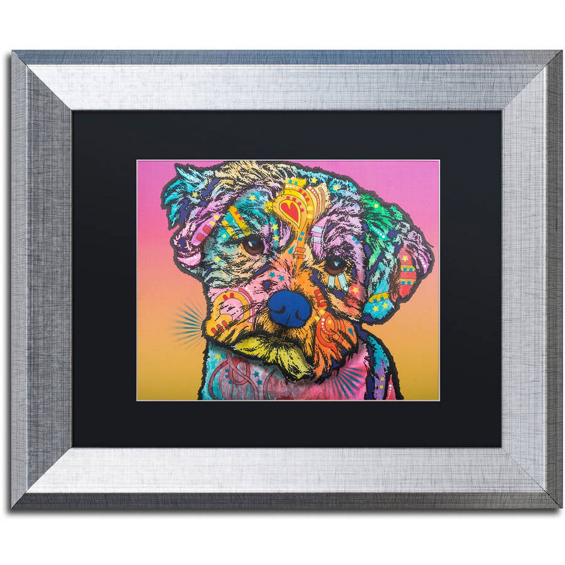 Trademark Fine Art "Quincy-004" Canvas Art by Dean Russo, Black Matte, Silver Frame