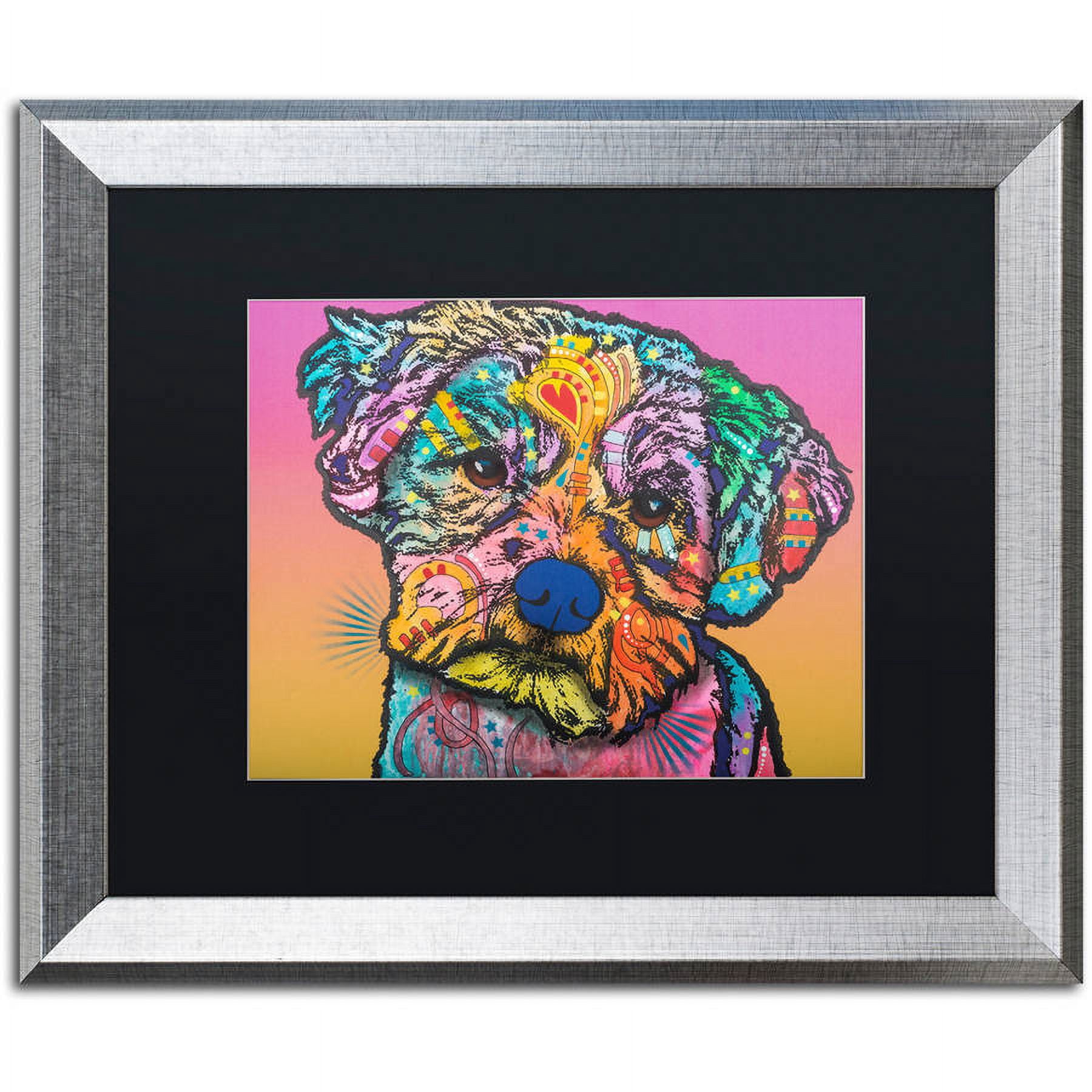 Trademark Fine Art "Quincy-004" Canvas Art by Dean Russo, Black Matte, Silver Frame