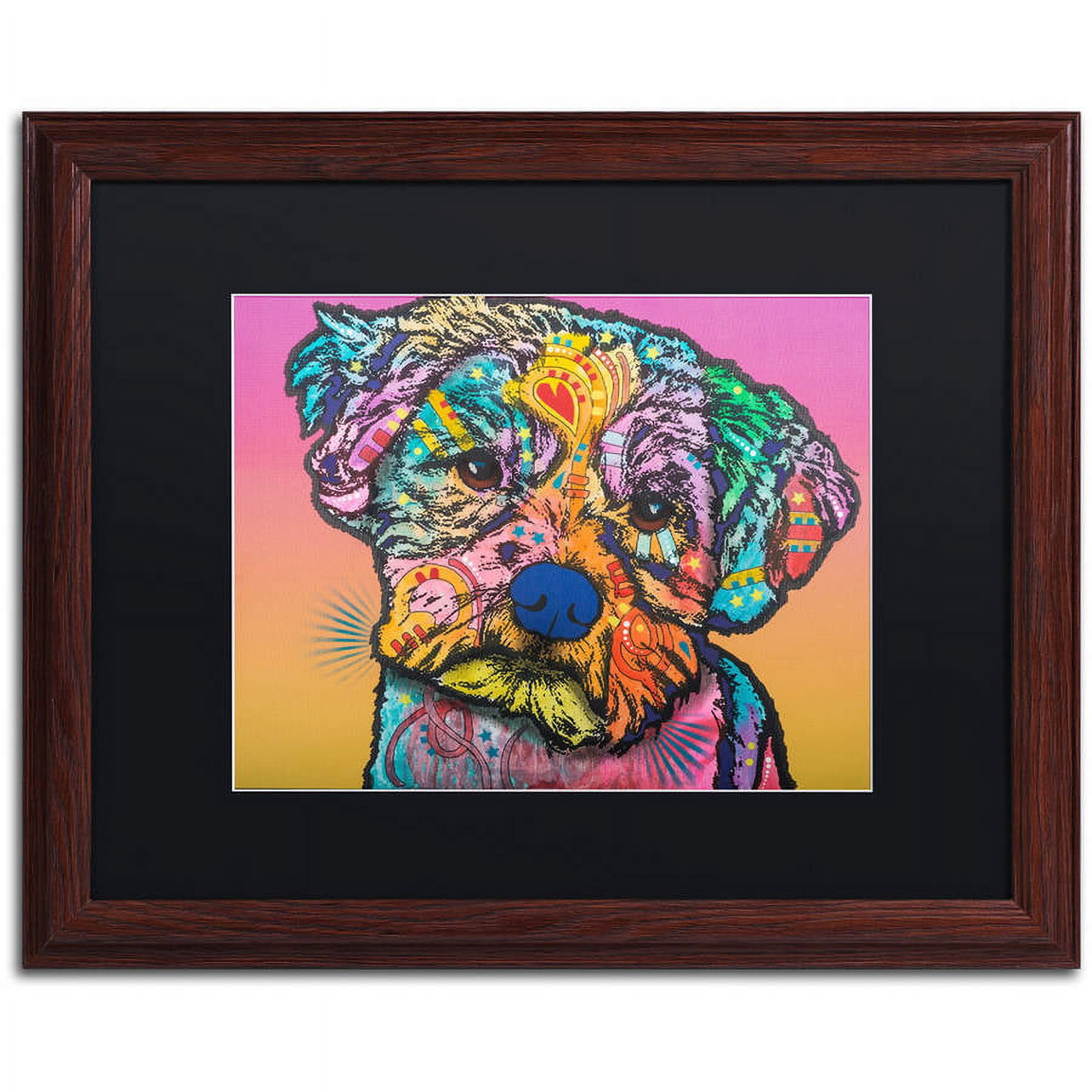 Trademark Fine Art "Quincy-004" Canvas Art by Dean Russo, Black Matte, Wood Frame
