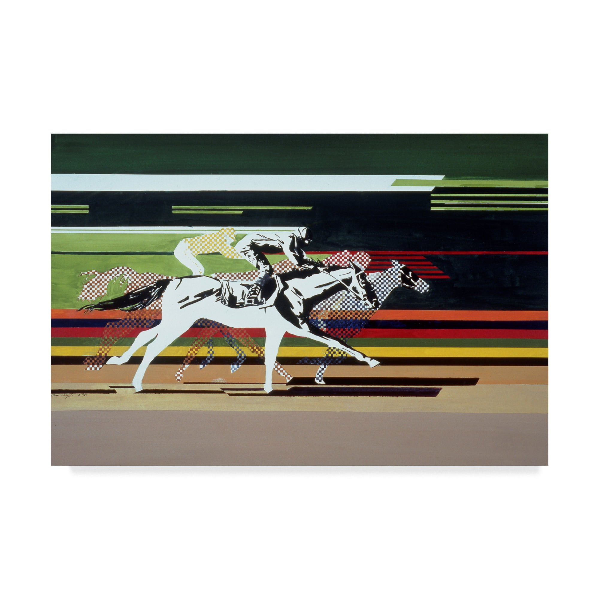 Trademark Fine Art 'Race Horses' Canvas Art by Beverly Doyle