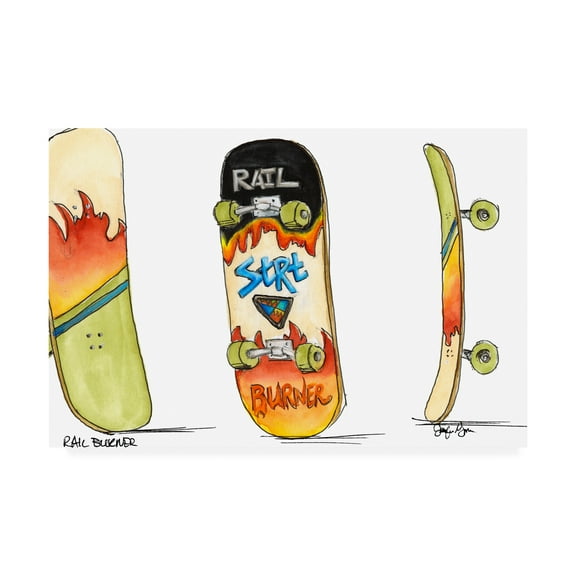 Trademark Fine Art 'Rail Burner' Canvas Art by Jennifer Goldberger