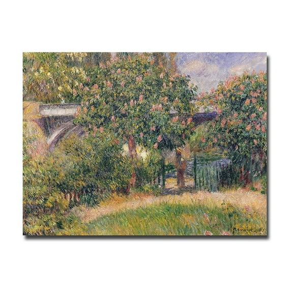 Trademark Fine Art "Railway Bridge at Chatou, 1881" Canvas Art by Pierre Renoir