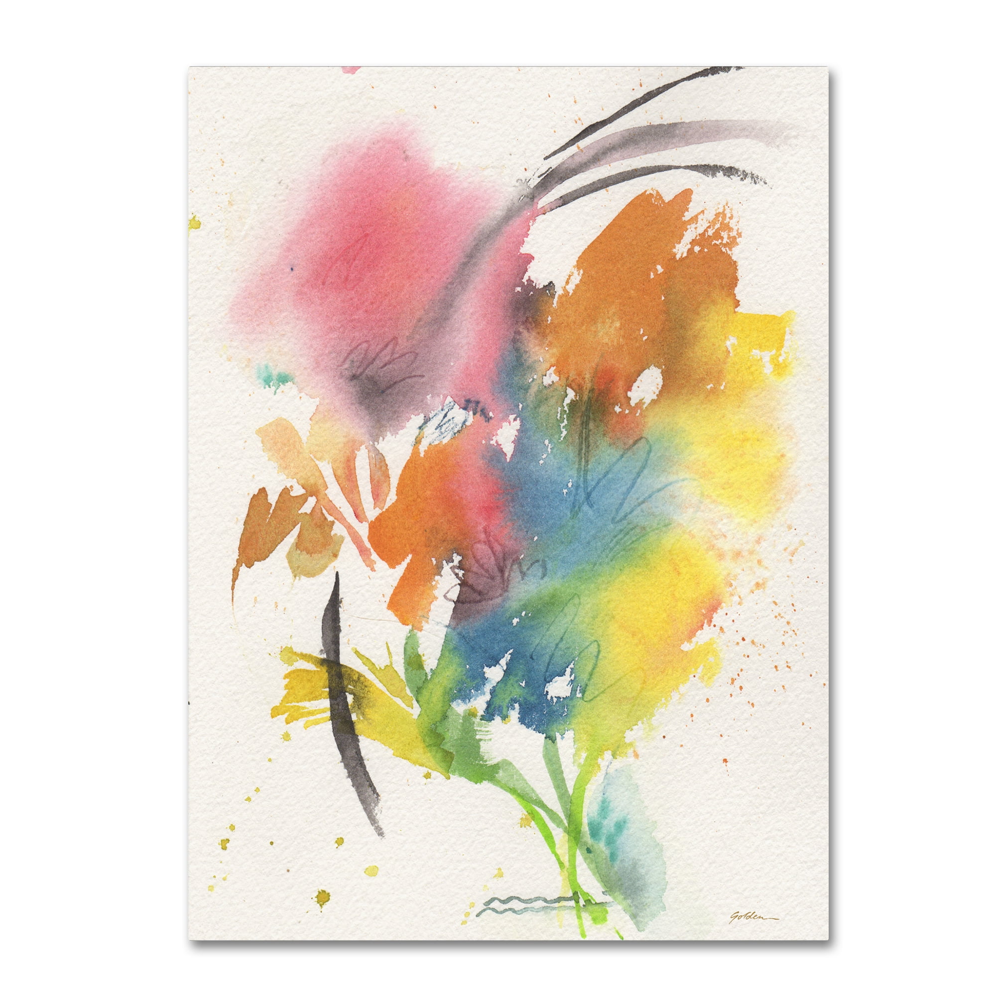 Trademark Fine Art "Rainbow Bouquet" Canvas Art by Sheila Golden