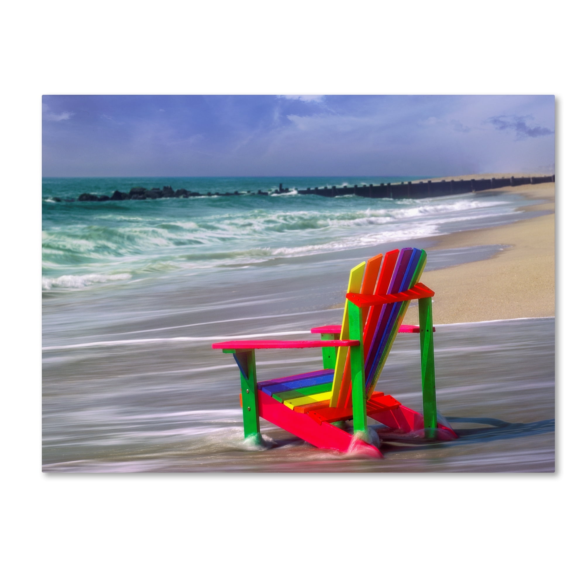 Trademark Fine Art 'Rainbow Chair' Canvas Art by Mike Jones Photo