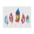 thumbnail image 1 of Trademark Fine Art 'Rainbow Feathers IV' Canvas Art by Farida Zaman, 1 of 3