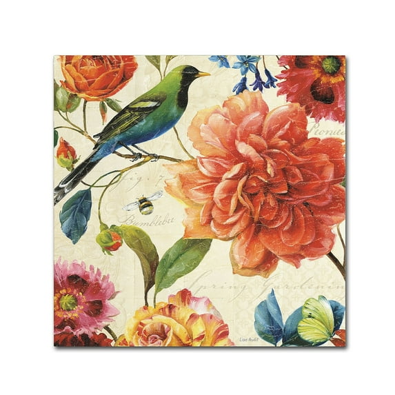 Trademark Fine Art "Rainbow Garden II Cream" Canvas Art by Lisa Audit
