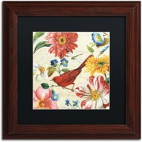 Trademark Fine Art "Rainbow Garden III Cream" Canvas Art by Lisa Audit, Black Matte, Wood Frame