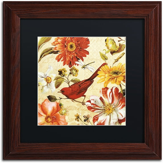 Trademark Fine Art "Rainbow Garden Spice III" Canvas Art by Lisa Audit, Black Matte, Wood Frame