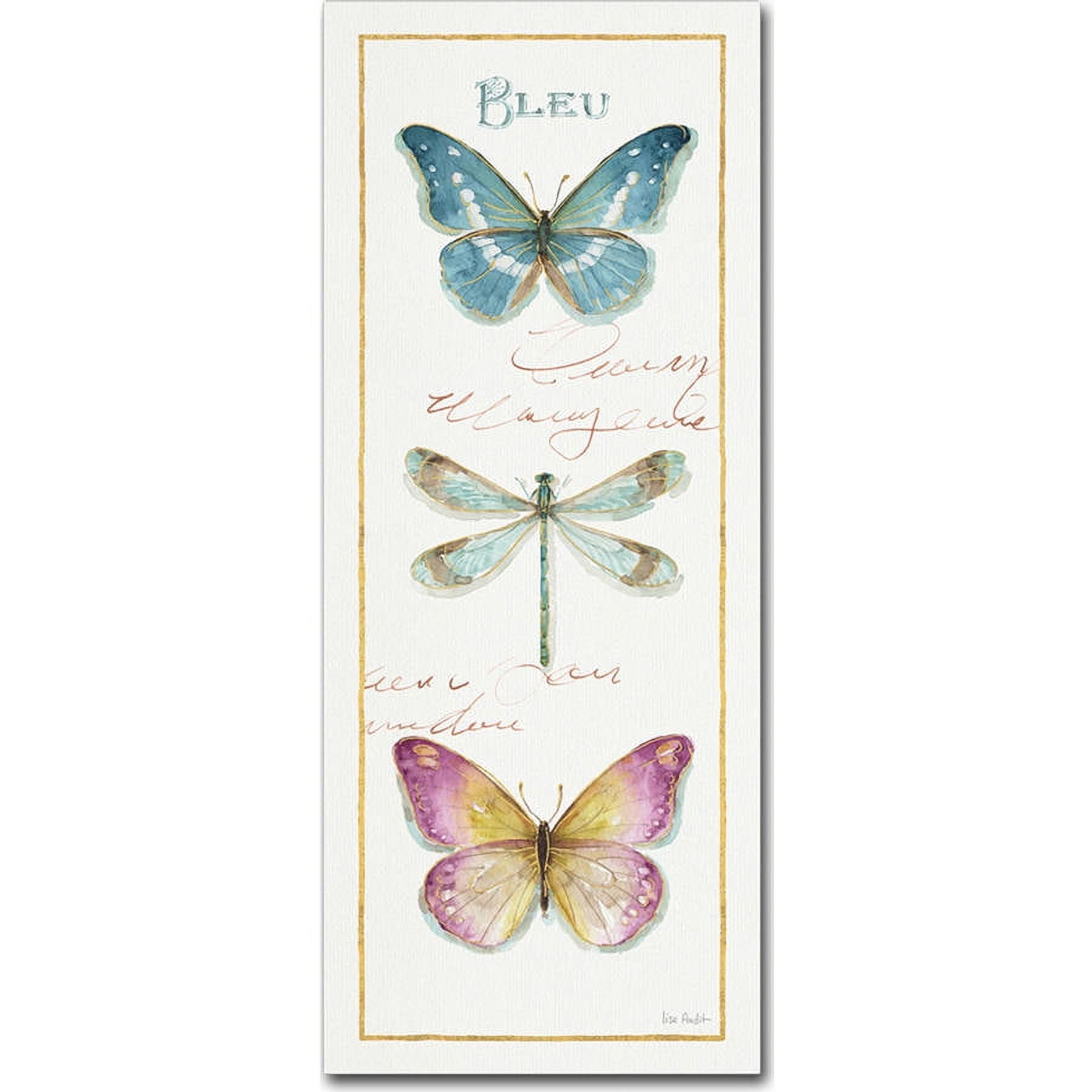 Trademark Fine Art "Rainbow Seeds Butterflies I" Canvas Art by Lisa Audit