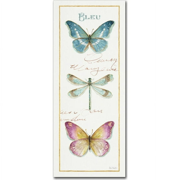 Trademark Fine Art "Rainbow Seeds Butterflies I" Canvas Art by Lisa Audit