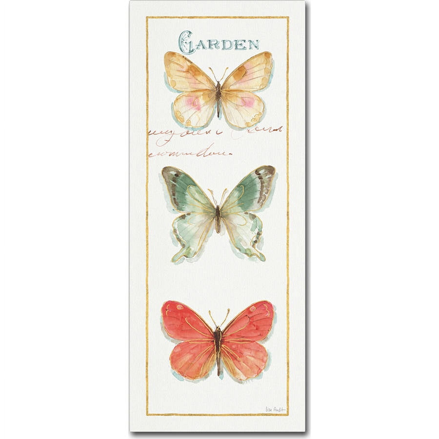 Trademark Fine Art "Rainbow Seeds Butterflies IIII" Canvas Art by Lisa Audit
