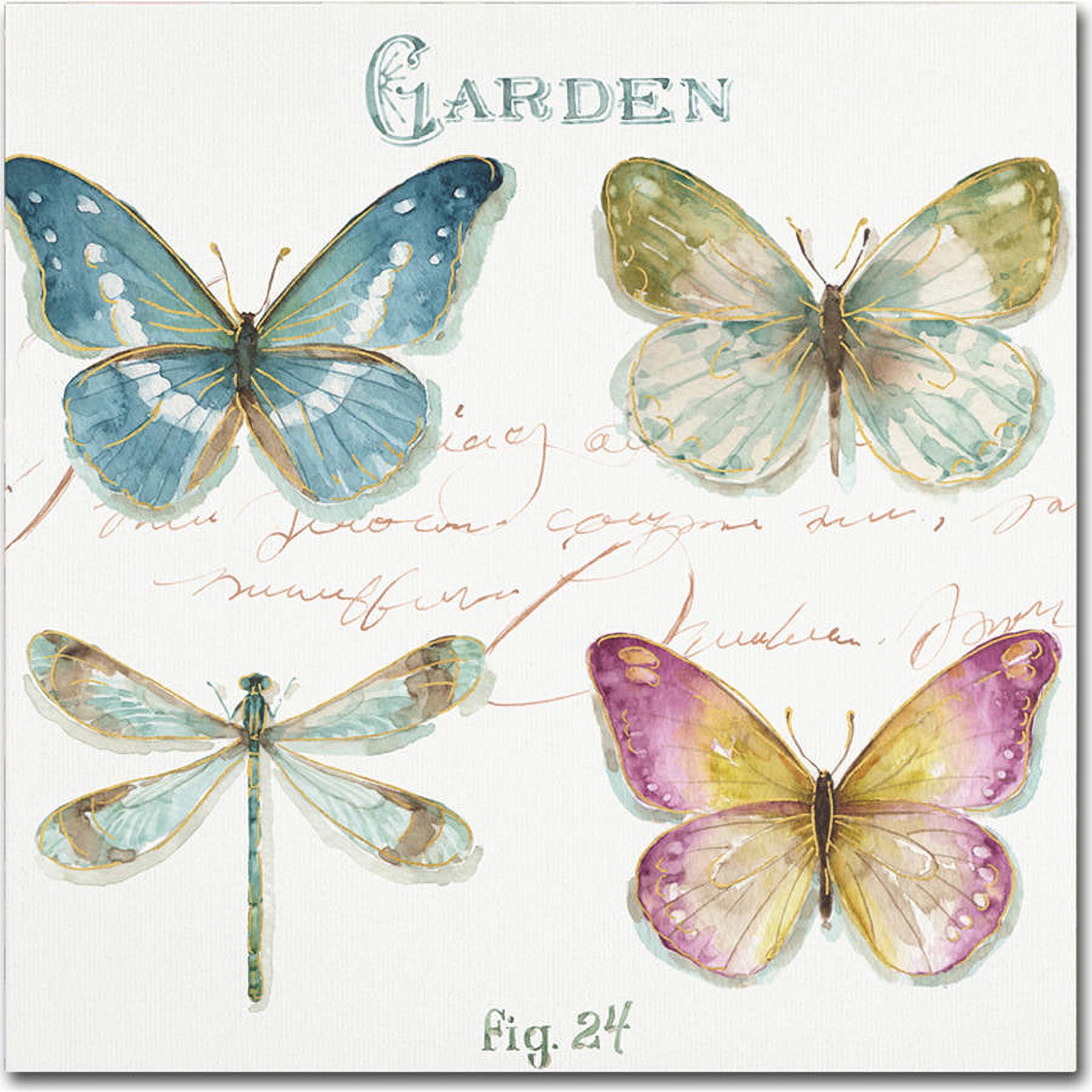 Trademark Fine Art "Rainbow Seeds Butterflies IV" Canvas Art by Lisa Audit