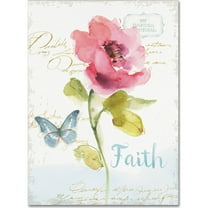 Trademark Fine Art "Rainbow Seeds Floral VI Faith" Canvas Art by Lisa Audit