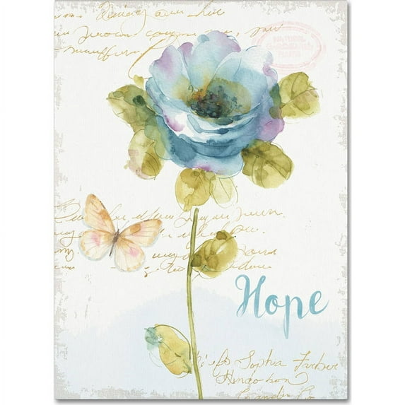 Trademark Fine Art "Rainbow Seeds Floral VII Hope" Canvas Art by Lisa Audit