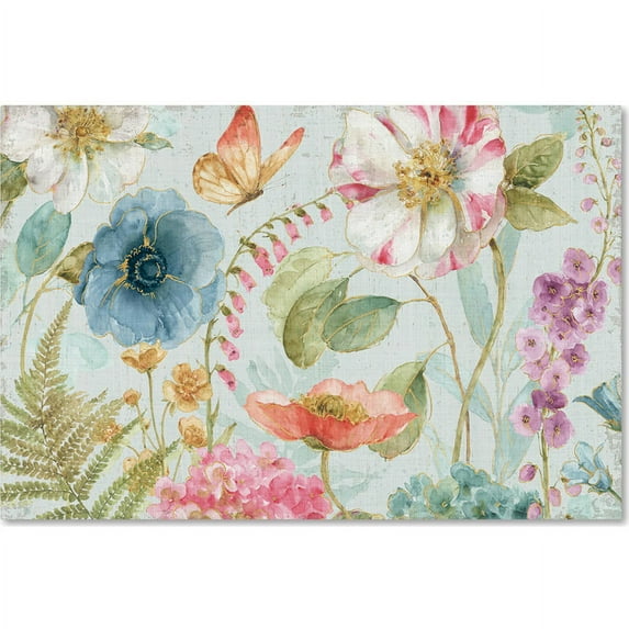 Trademark Fine Art "Rainbow Seeds Flowers I Gray" Canvas Art by Lisa Audit