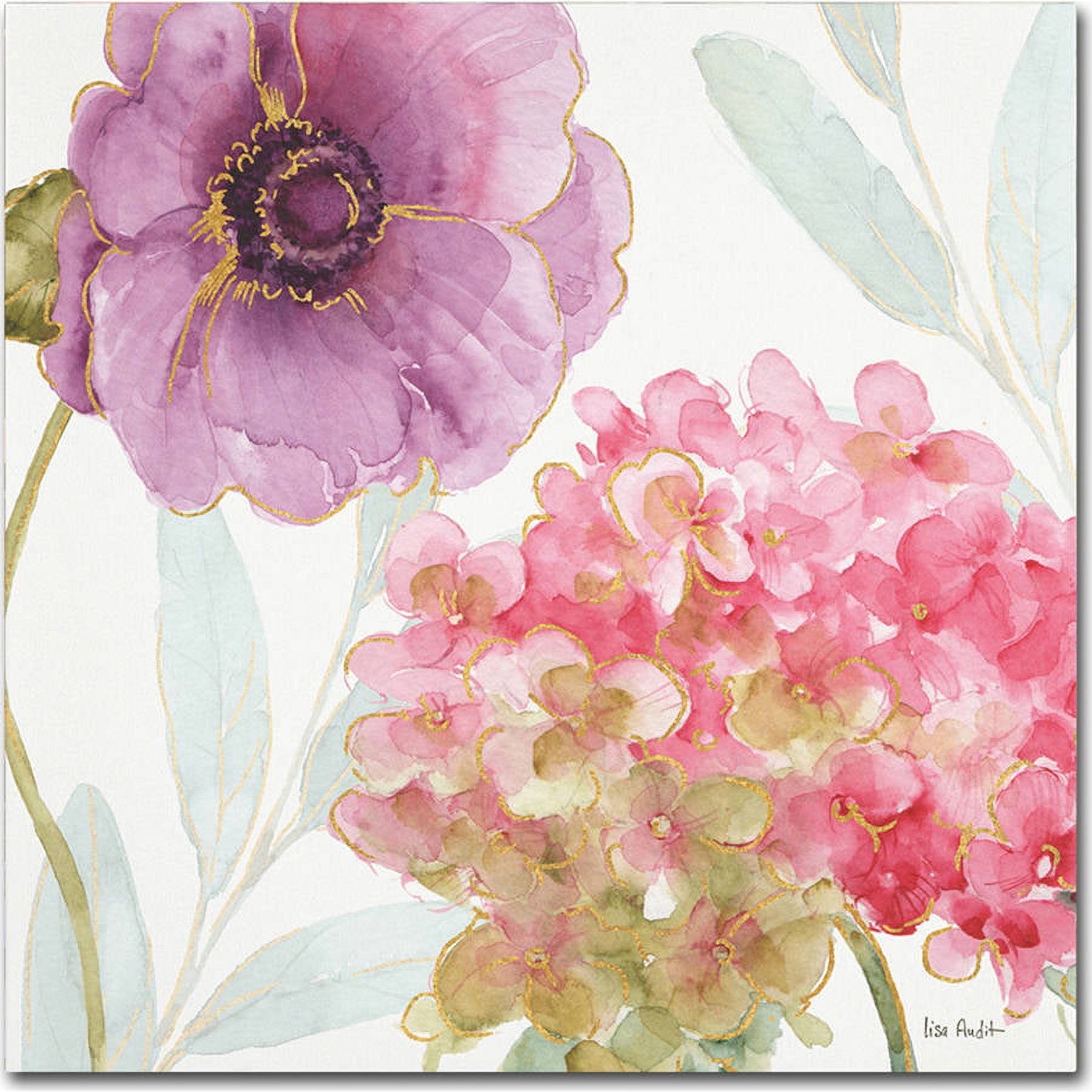 Trademark Fine Art "Rainbow Seeds Flowers V" Canvas Art by Lisa Audit