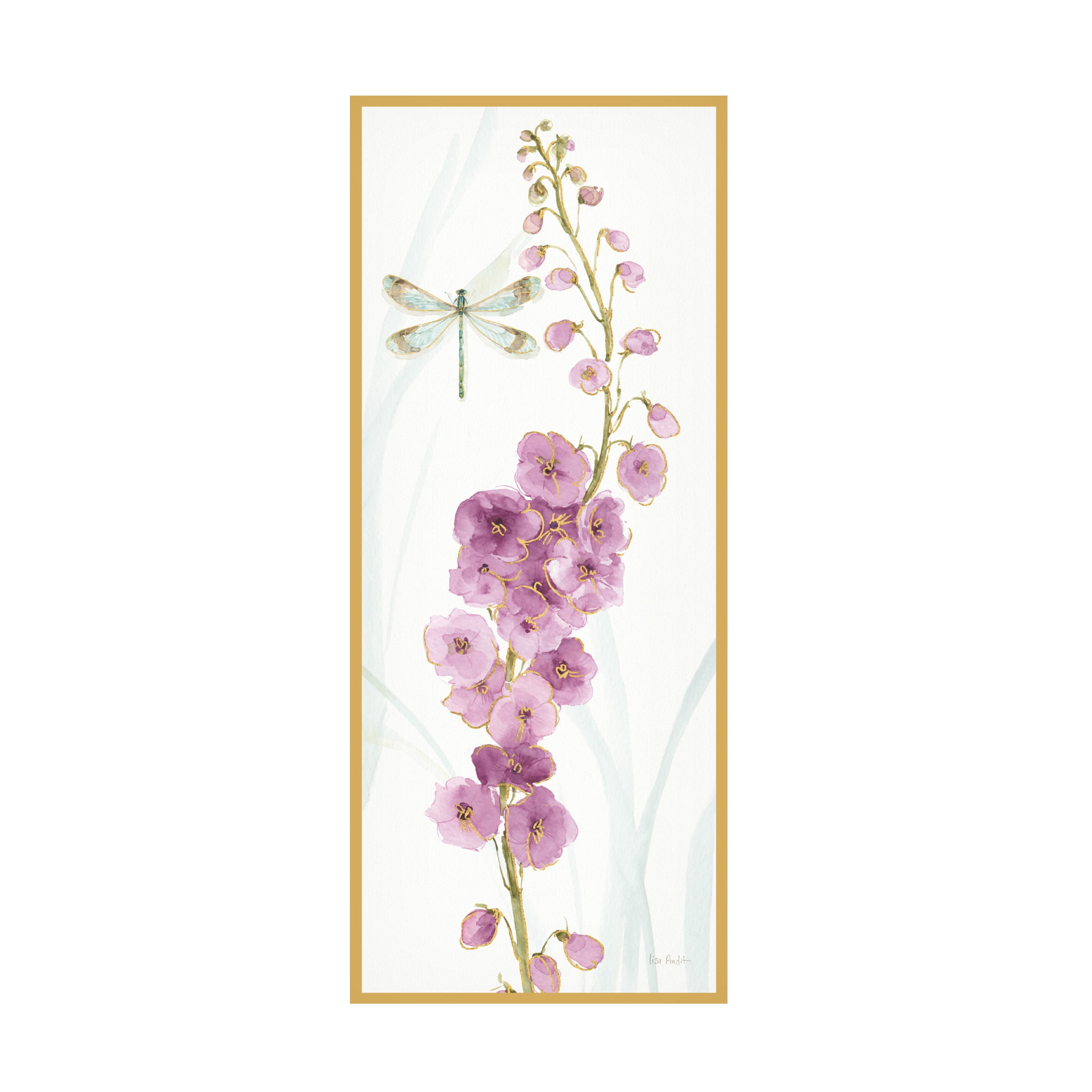 Trademark Fine Art 'Rainbow Seeds Flowers VII Dragonfly' Canvas Art by Lisa Audit