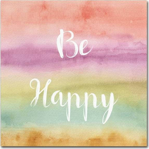 Trademark Fine Art "Rainbow Seeds Painted Pattern XIV Happy" Canvas Art by Lisa Audit