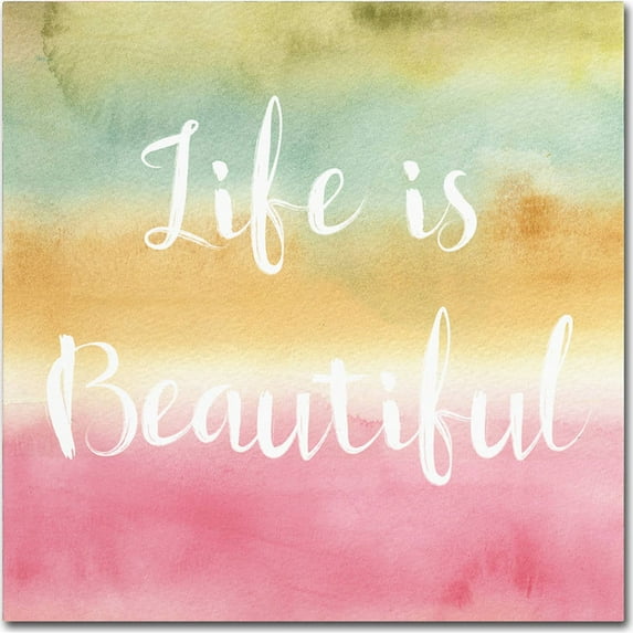 Trademark Fine Art "Rainbow Seeds Painted Pattern XIV Life" Canvas Art by Lisa Audit