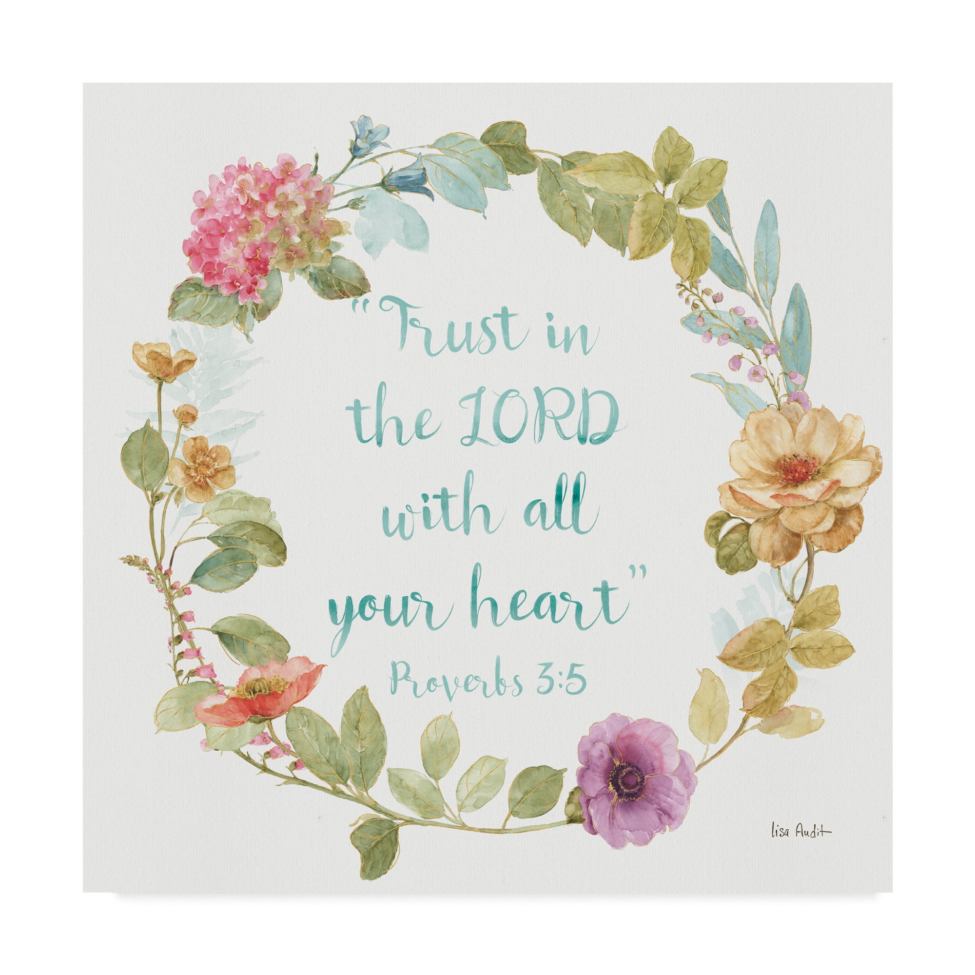 Trademark Fine Art 'Rainbow Seeds Proverb II' Canvas Art by Lisa Audit