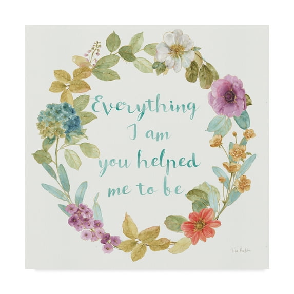 Trademark Fine Art 'Rainbow Seeds Wreath III Everything' Canvas Art by Lisa Audit