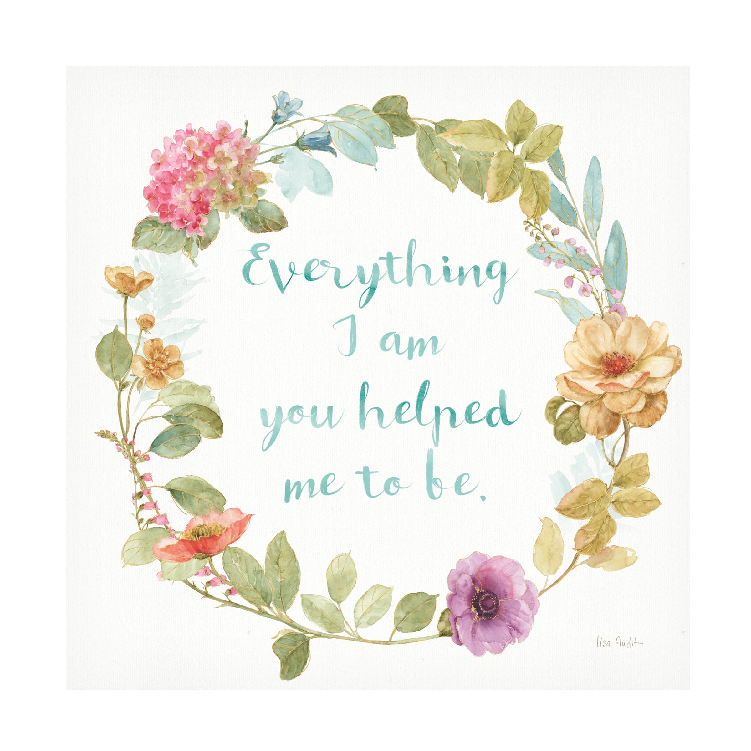 Trademark Fine Art 'Rainbow Seeds Wreath IV Everything' Canvas Art by Lisa Audit