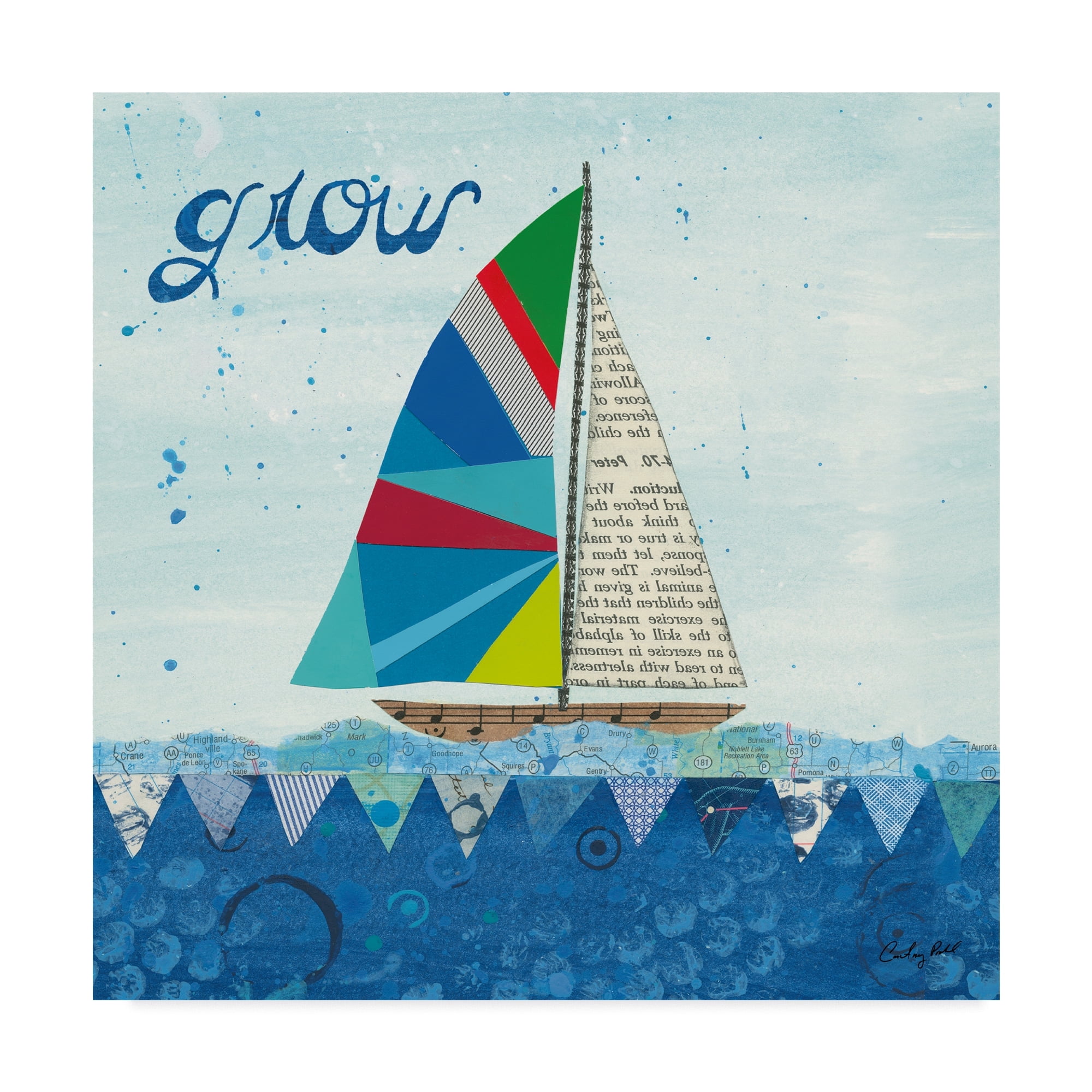 Trademark Fine Art 'Rainbow Spinnakers III' Canvas Art by Courtney Prahl