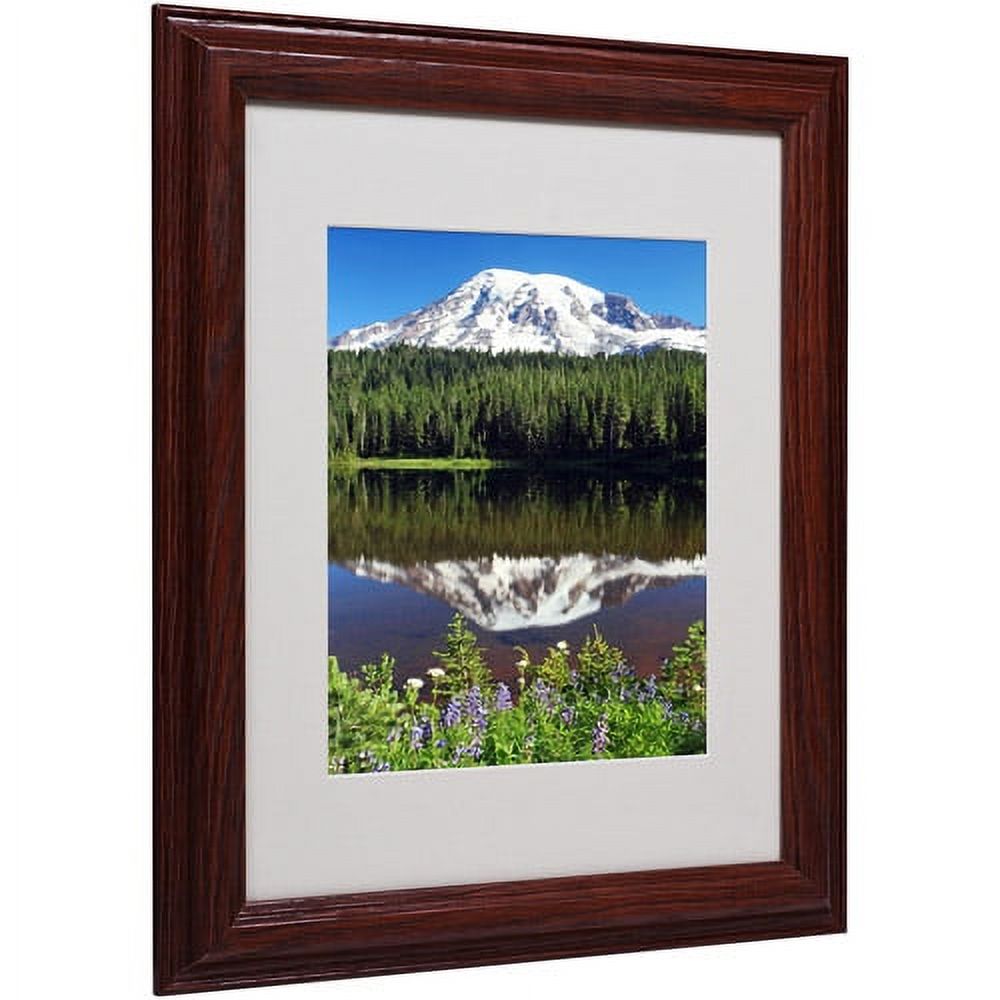 Trademark Fine Art "Rainier Wildflowers" Matted Framed Art by Pierre Leclerc