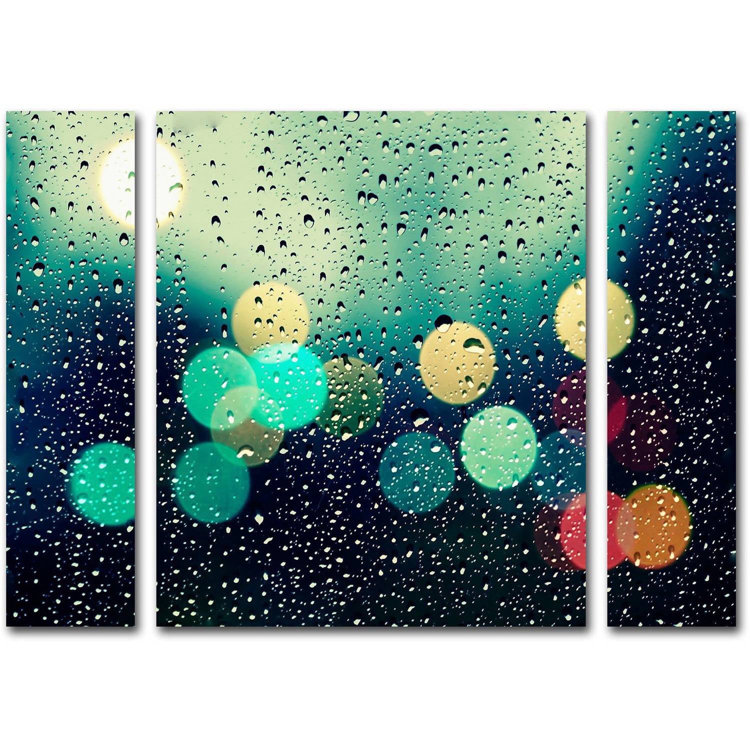 Beata Czyzowska Young 'Rainy City' Multi Panel Art Set Small