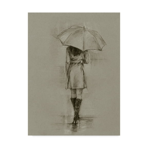 Trademark Fine Art 'Rainy Day Rendezvous I' Canvas Art by Ethan Harper