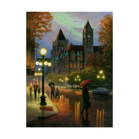 Trademark Fine Art 'Rainy Twilight' Canvas Art by Leo Stans