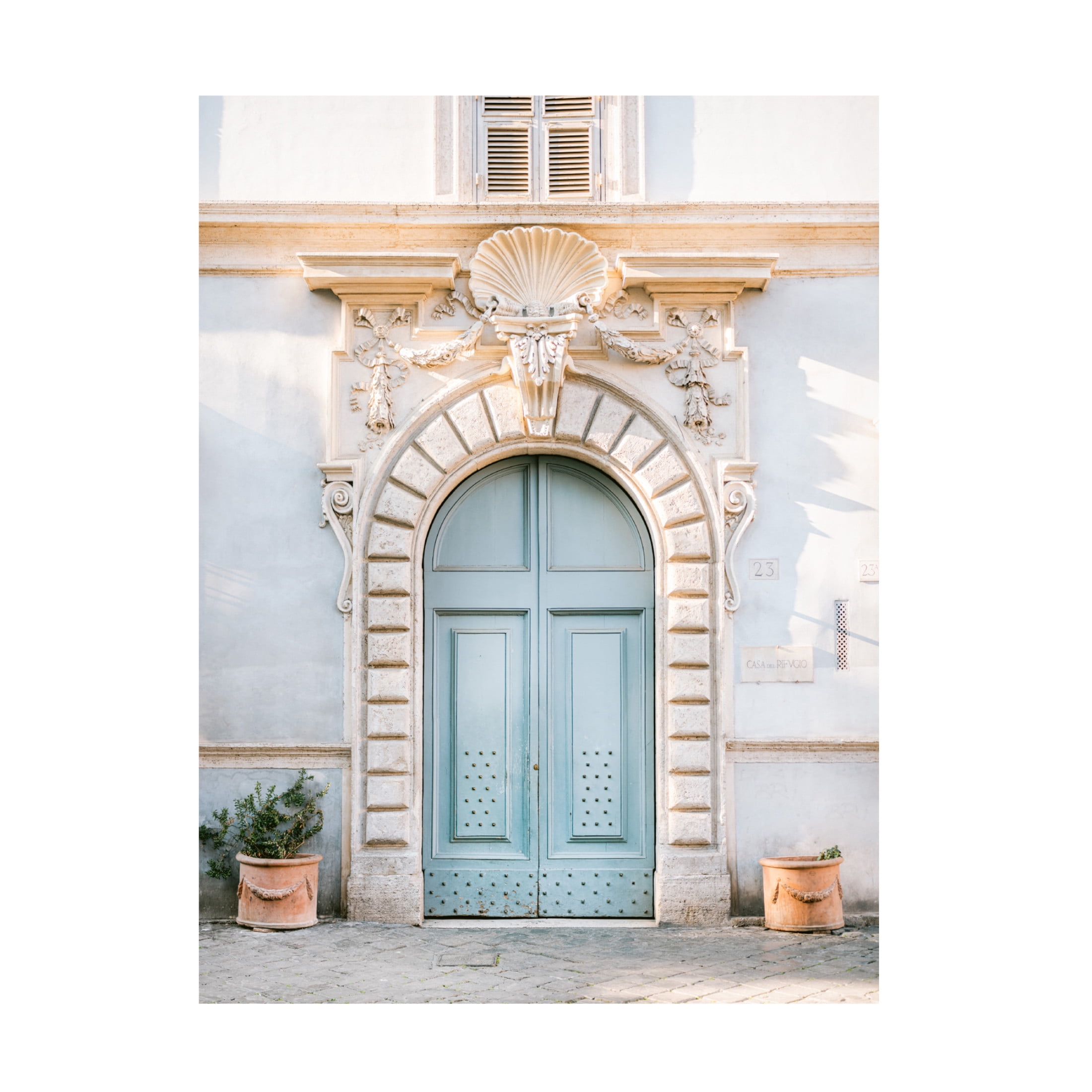 Trademark Fine Art Raisa Zwart Blue tones of Rome Canvas Wall Art