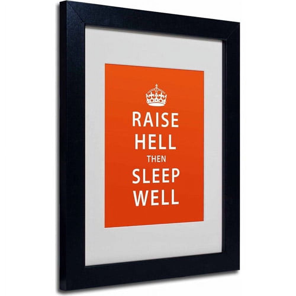 Trademark Fine Art "Raise Hell VI" Canvas Art by Megan Romo, Black Frame