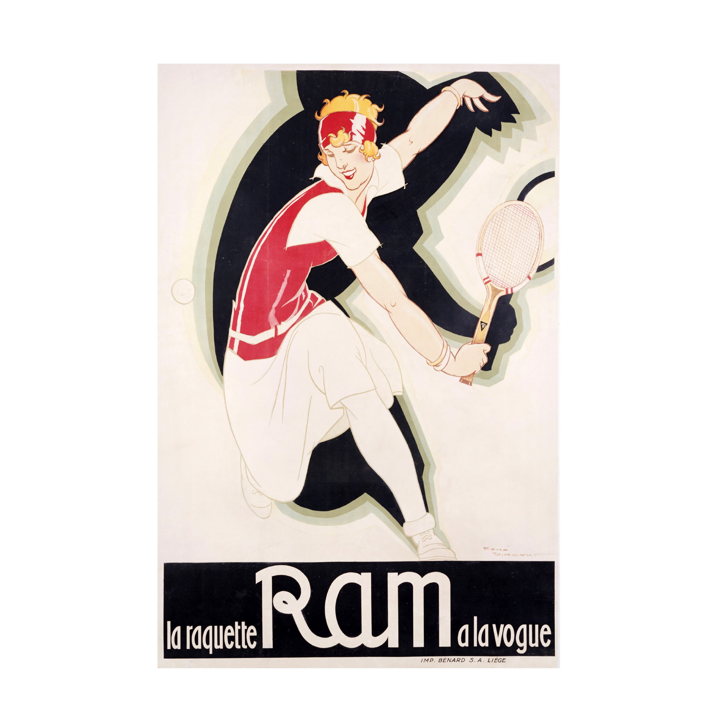 Trademark Fine Art 'Ram Art Deco Tennis' Canvas Art by Vintage Apple Collection