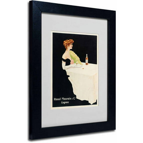 Trademark Fine Art 'Raoul Maurain and Co Cognac' 16" x 20" Black Frame Art (ALI0319-B1620MF)