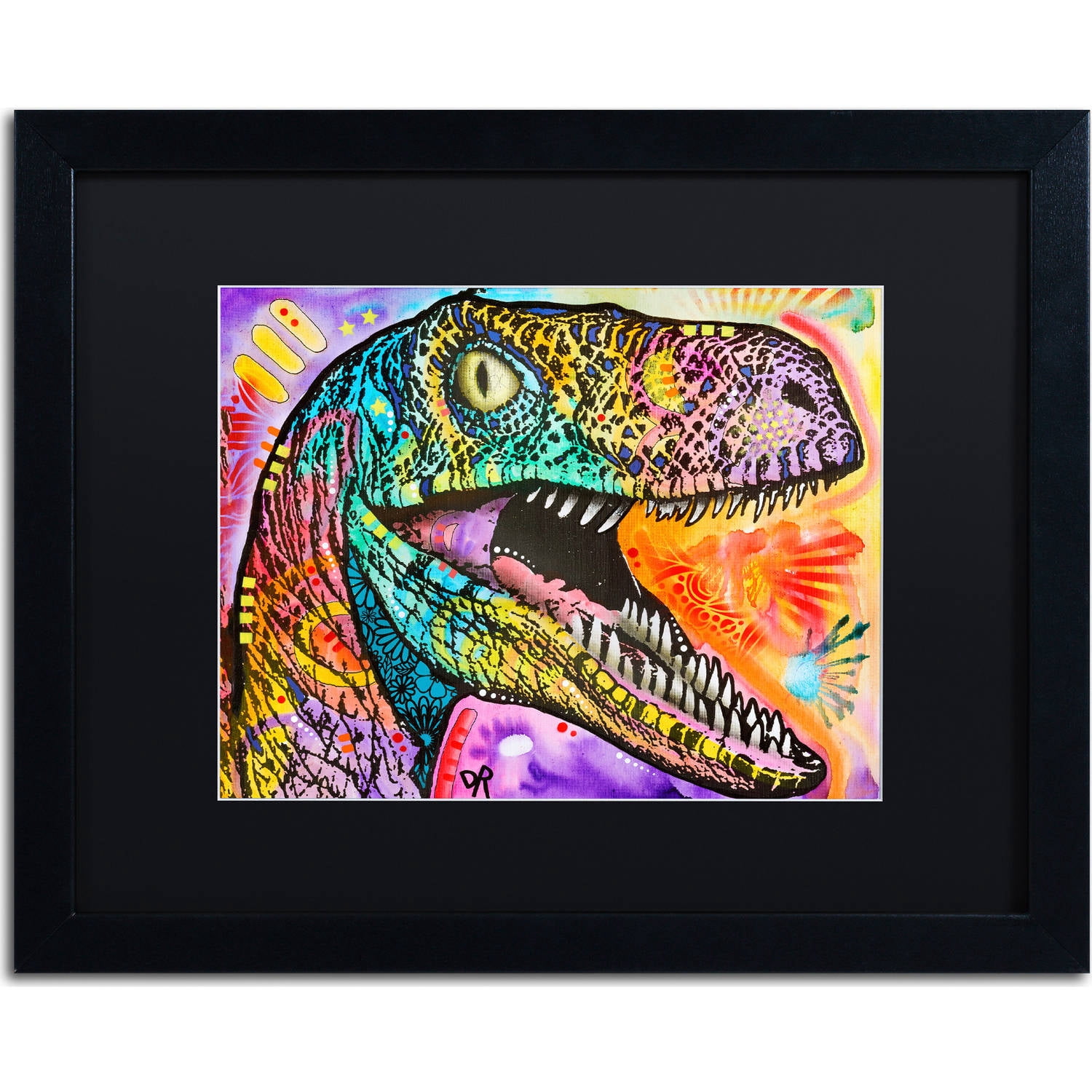 Trademark Fine Art "Raptor" Canvas Art by Dean Russo, Black Matte, Black Frame