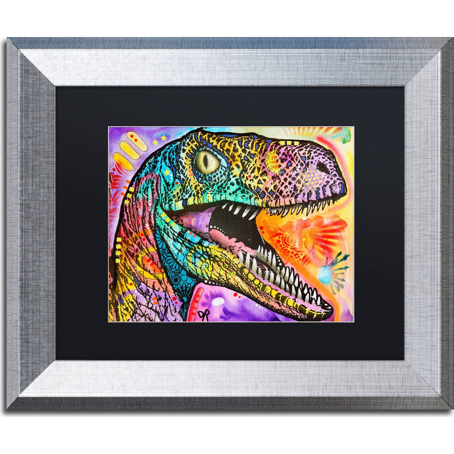 Trademark Fine Art "Raptor" Canvas Art by Dean Russo, Black Matte, Silver Frame
