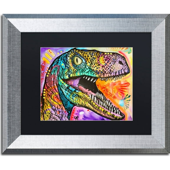 Trademark Fine Art "Raptor" Canvas Art by Dean Russo, Black Matte, Silver Frame
