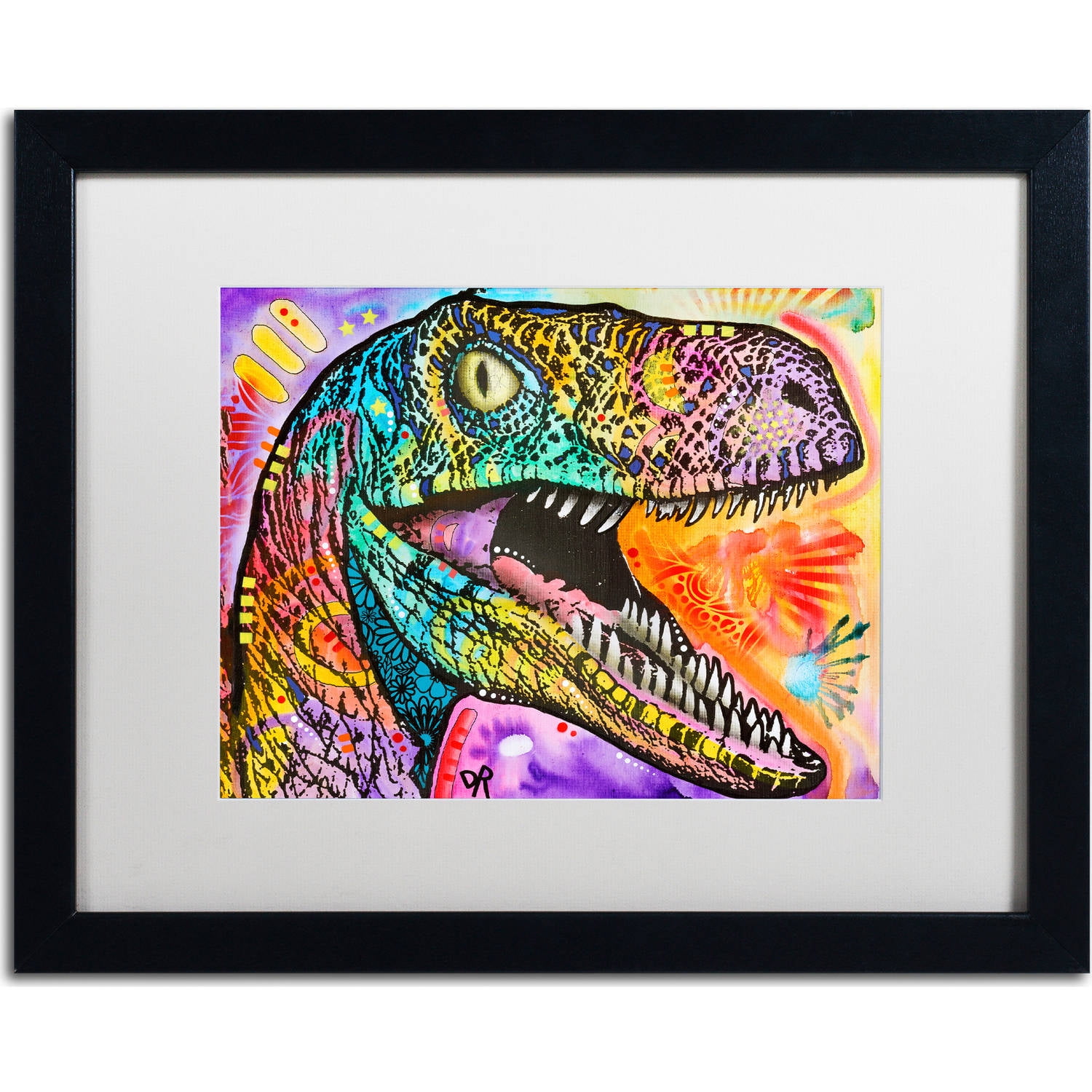 Trademark Fine Art "Raptor" Canvas Art by Dean Russo, White Matte, Black Frame